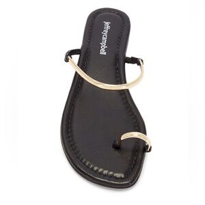 Jeffrey Campbell Discreet Sandal in Black & Gold